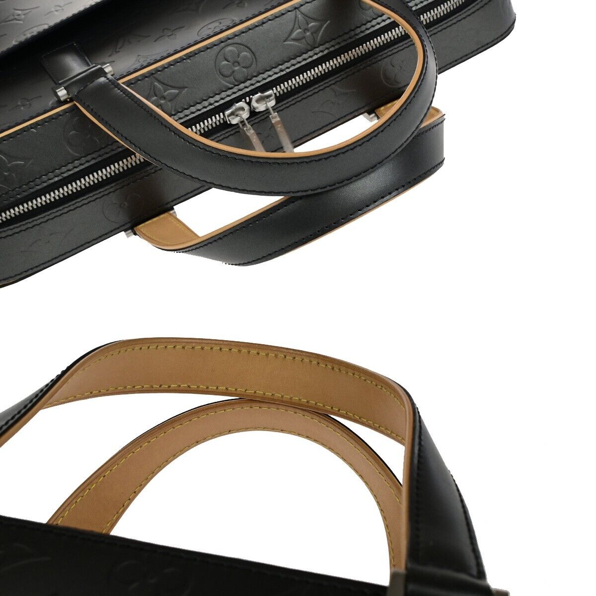 LOUIS VUITTON Malden Hand Tote Bag Monogram Mat Leather Black M55132 84ED237