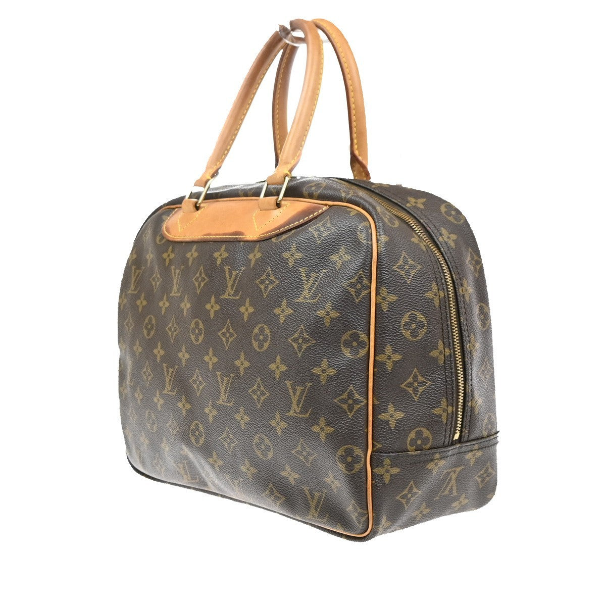 LOUIS VUITTON LV Logo Deauville Hand Bag Monogram Leather Brown M47270 82MA639