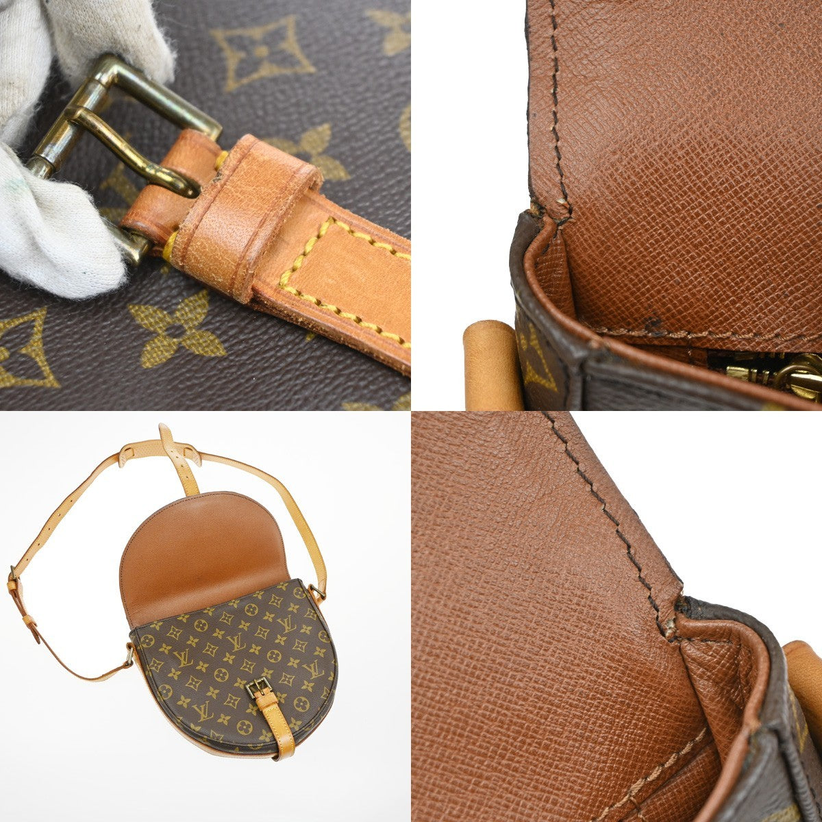 LOUIS VUITTON Chantilly GM Shoulder Bag Monogram Leather Brown M51232 81SA010