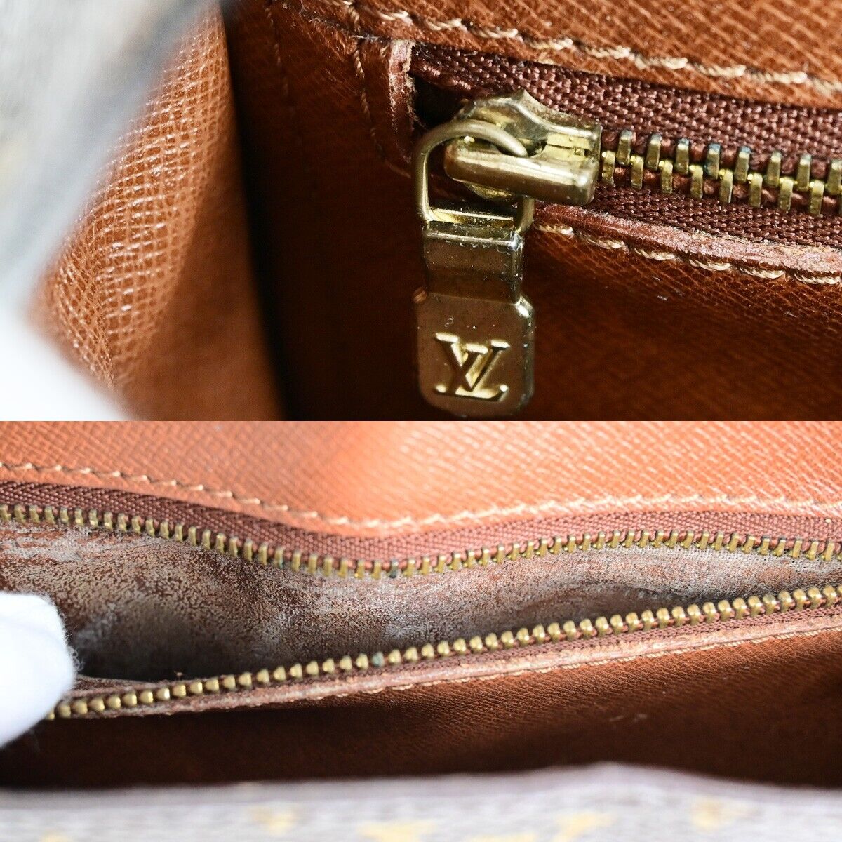 LOUIS VUITTON Saint Cloud GM Shoulder Bag Monogram Leather Brown M51242 69ED341