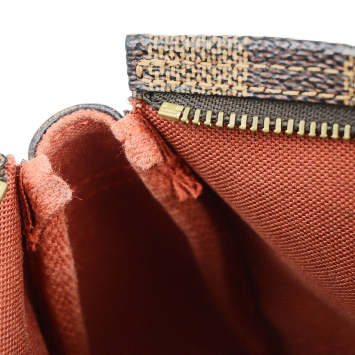 LOUIS VUITTON  Trousse Makeup Hand Bag Damier Ebene Leather Brown N51982 81EC862