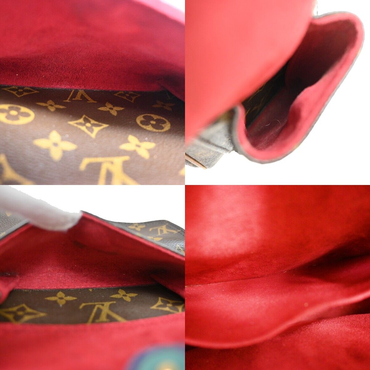 LOUIS VUITTON LV Excentri Cite Hand Bag Monogram Leather Brown M51161 72EA840