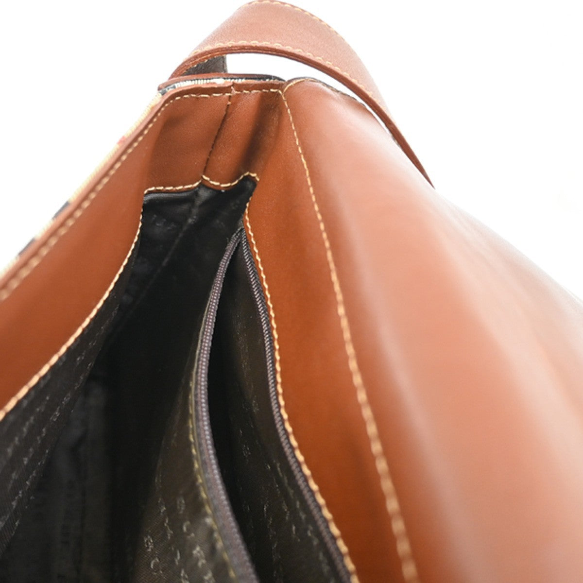 BURBERRY Logo Nova Check Shoulder Bag PVC Leather Brown GHW 31CA247
