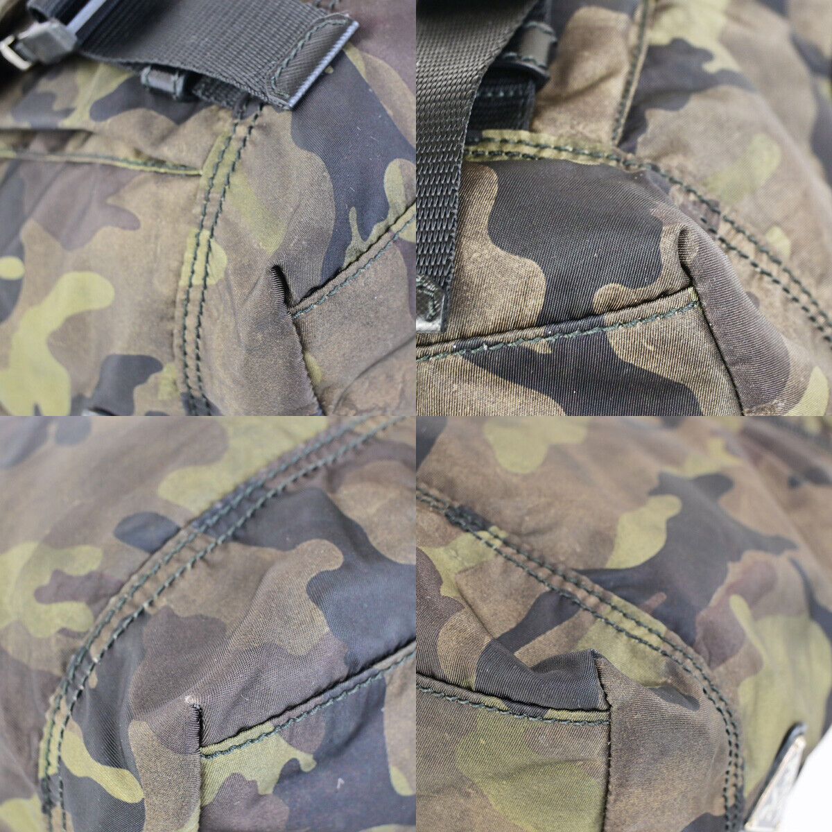PRADA Tessuto Crossbody Camouflage Shoulder Bag Nylon Leather GN SHW 77YG559