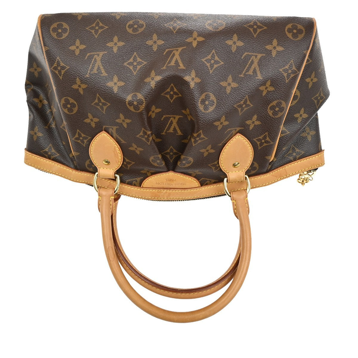 LOUIS VUITTON Tivoli PM Hand Bag Monogram Leather Brown France M40143 43RL574