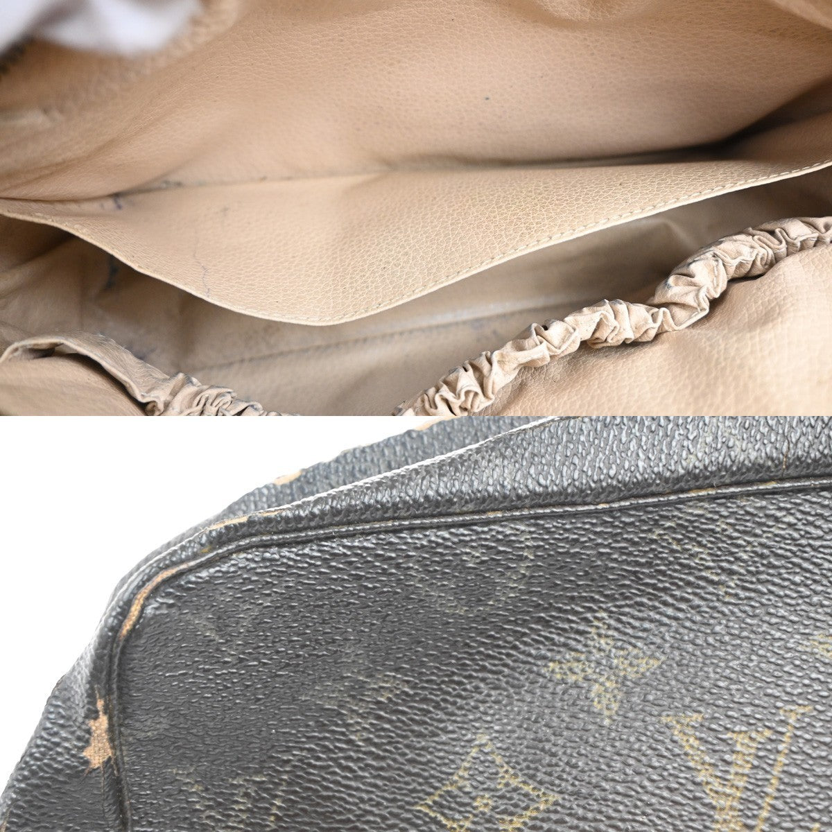 LOUIS VUITTON 2 Set Trousse Toilette Poche Toilette Bag Monogram Leather 09KC593