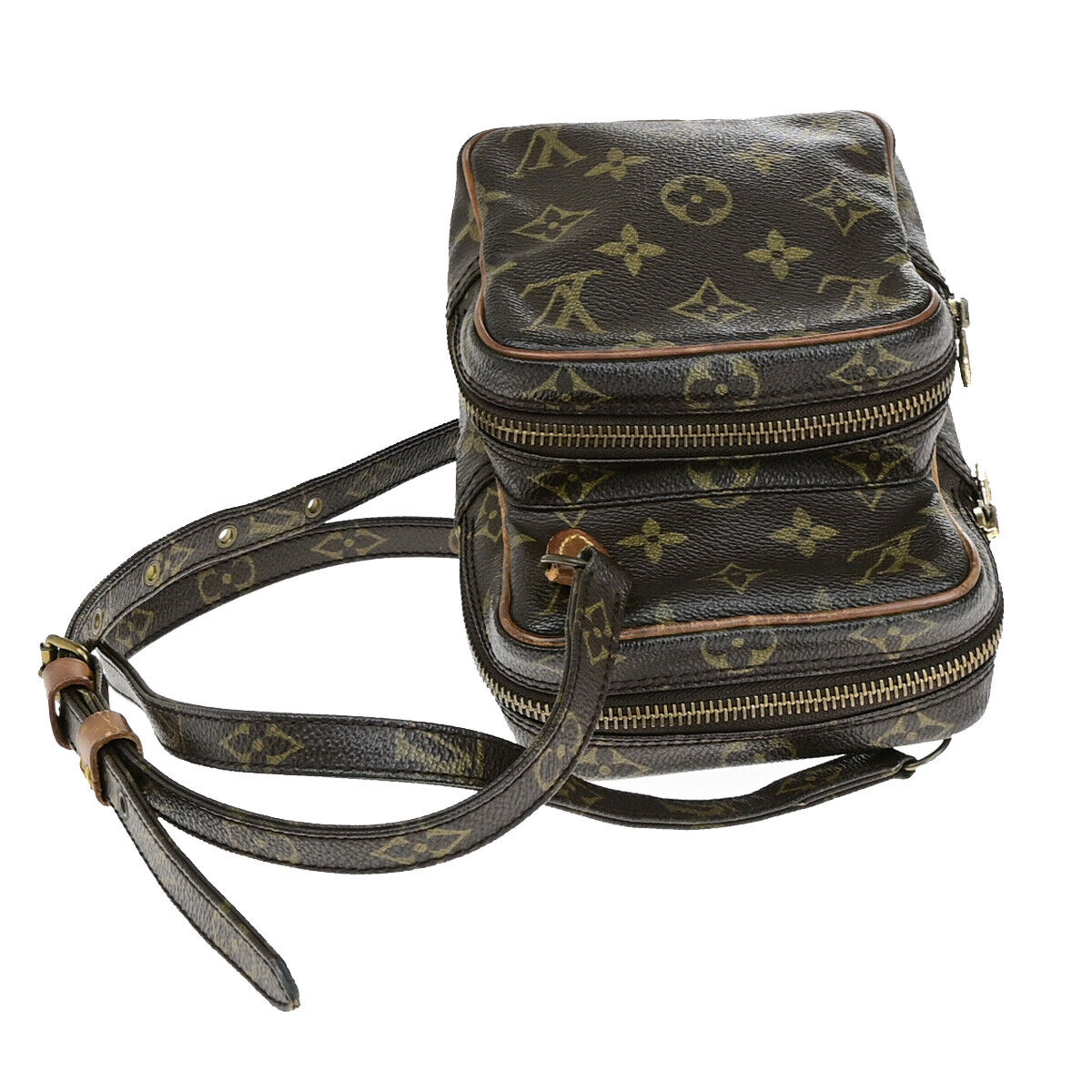 LOUIS VUITTON Mini Amazon Shoulder Bag Monogram Leather Brown M45238 39YF544