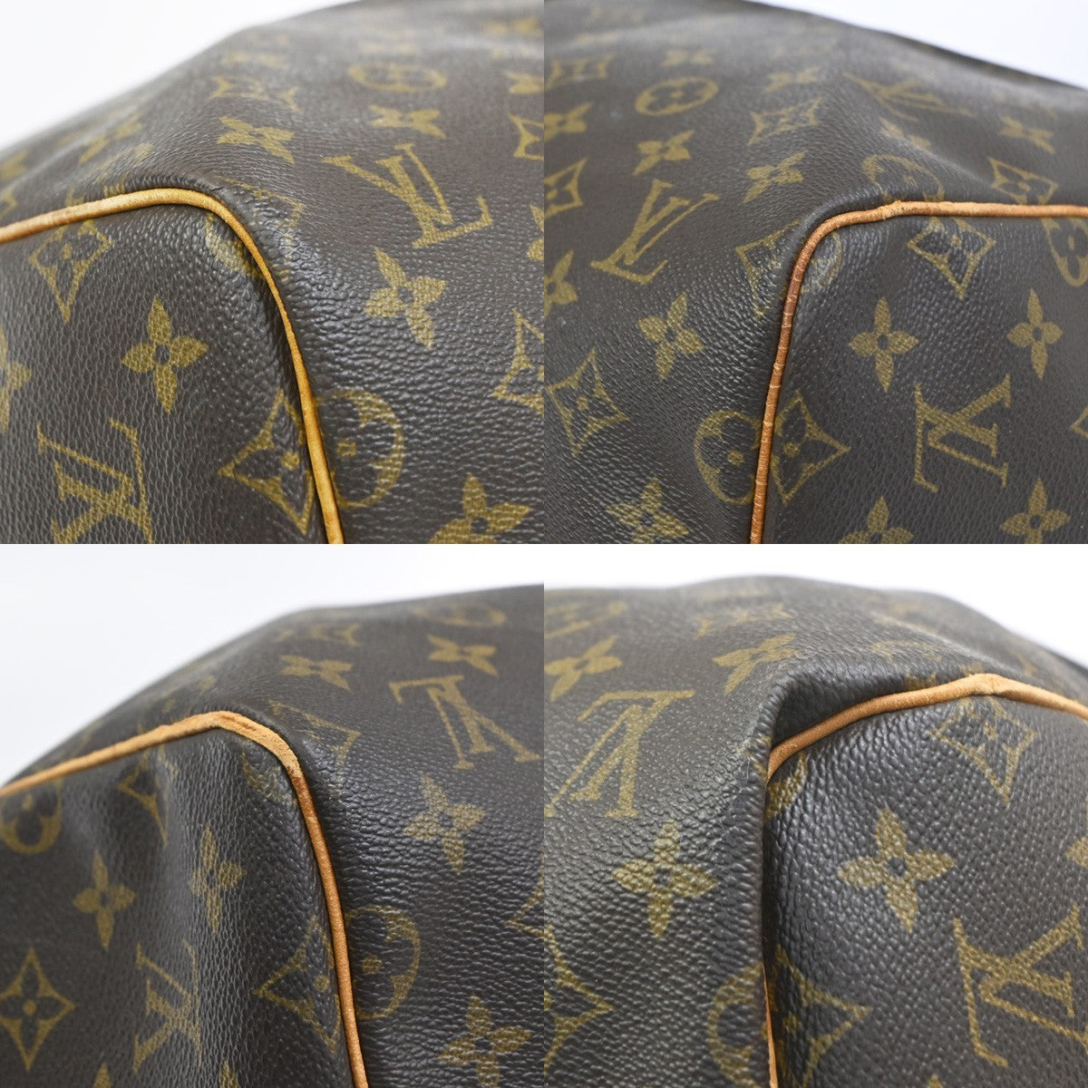 LOUIS VUITTON Keepall 55 Travel Hand Bag Monogram Leather Brown M41424 76CA817
