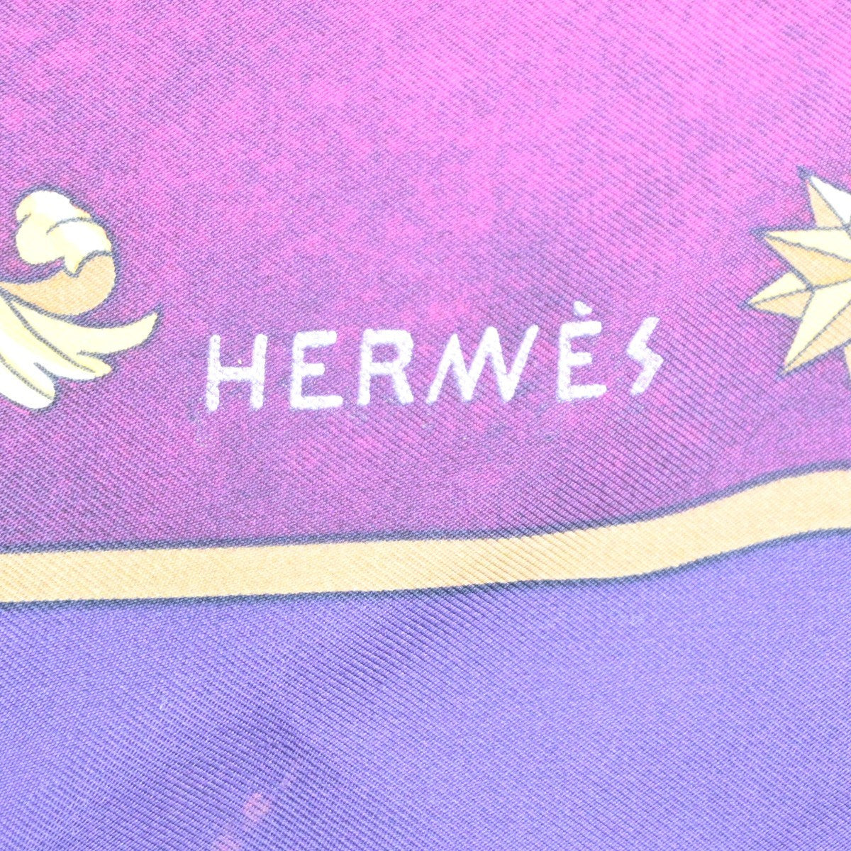 HERMES XL Carre Scarf Cosmos Philippe Ledoux 100% Silk Pink Purple 62RL906