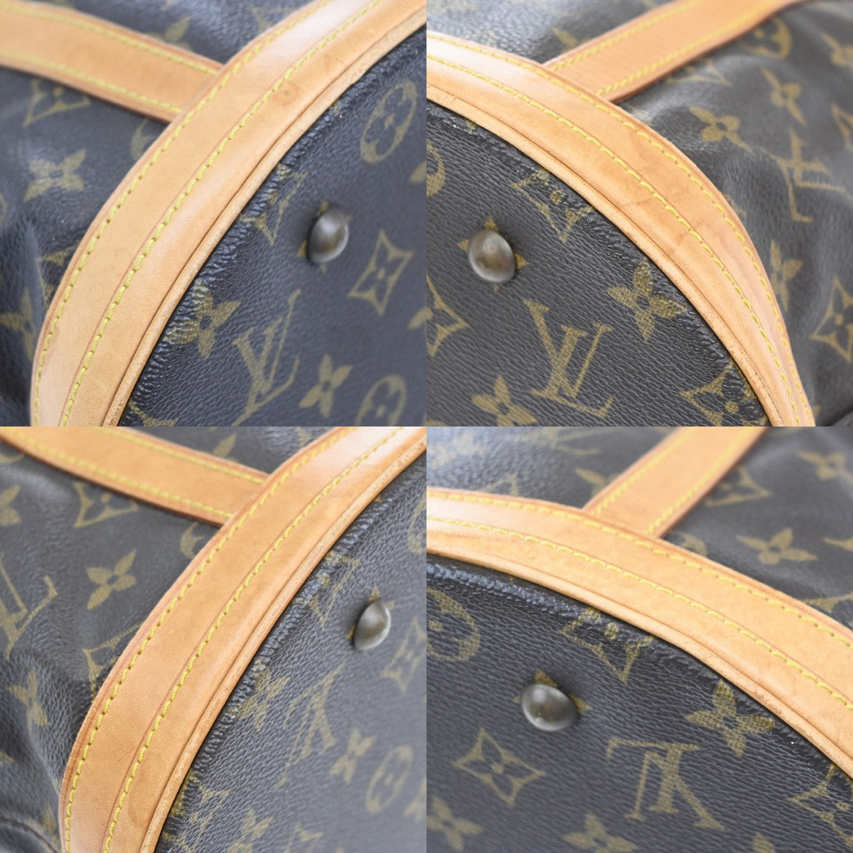LOUIS VUITTON BUCKET GM Shoulder Tote Bag Monogram Leather Brown M42236 32KC702