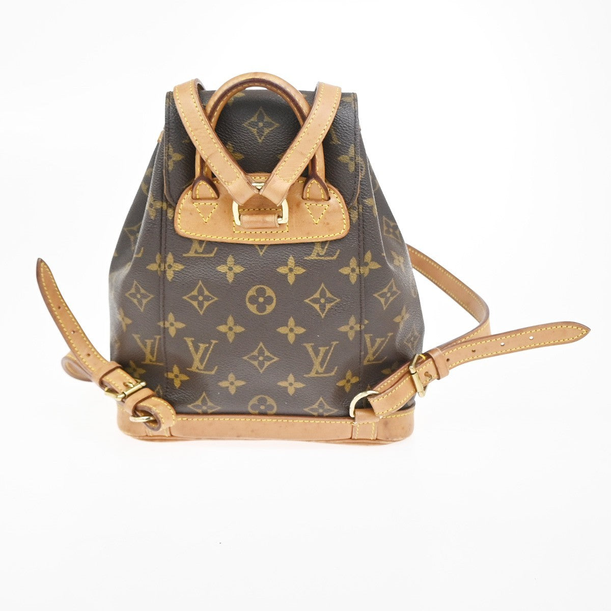 LOUIS VUITTON Mini Montsouris Backpack Bag Monogram Leather Brown M51137 79YJ030