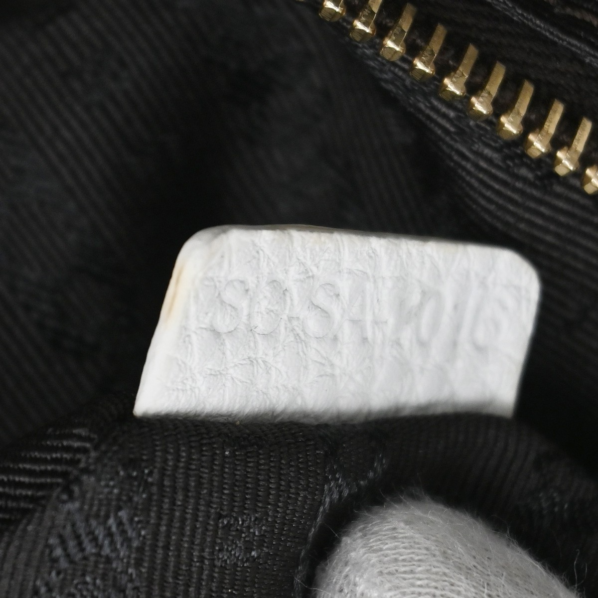 CELINE Logo Bittersweet Shoulder Hand Bag Leather Gold White GHW 35CA528