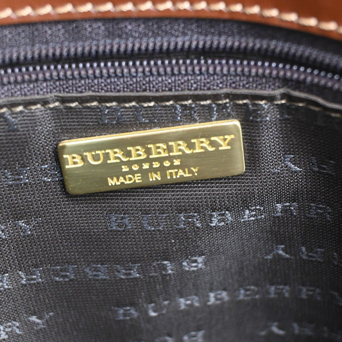 BURBERRY Logo Nova Check Shoulder Tote Bag PVC Leather Beige Italy  31TA070