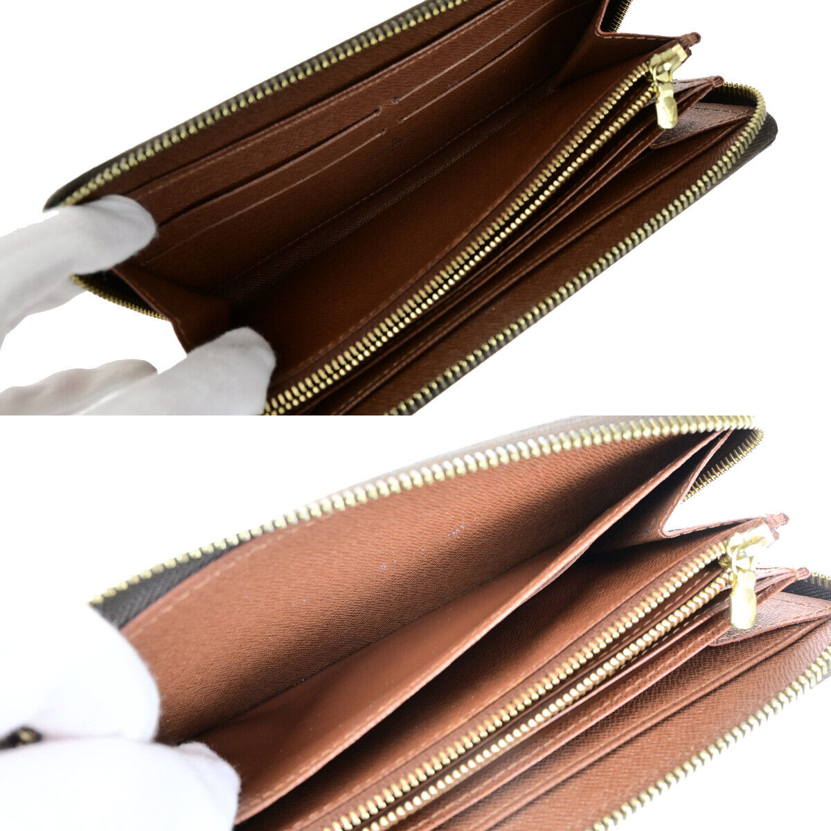 LOUIS VUITTON Zippy Wallet Long Purse Monogram Rose Brown M93759 18YG745