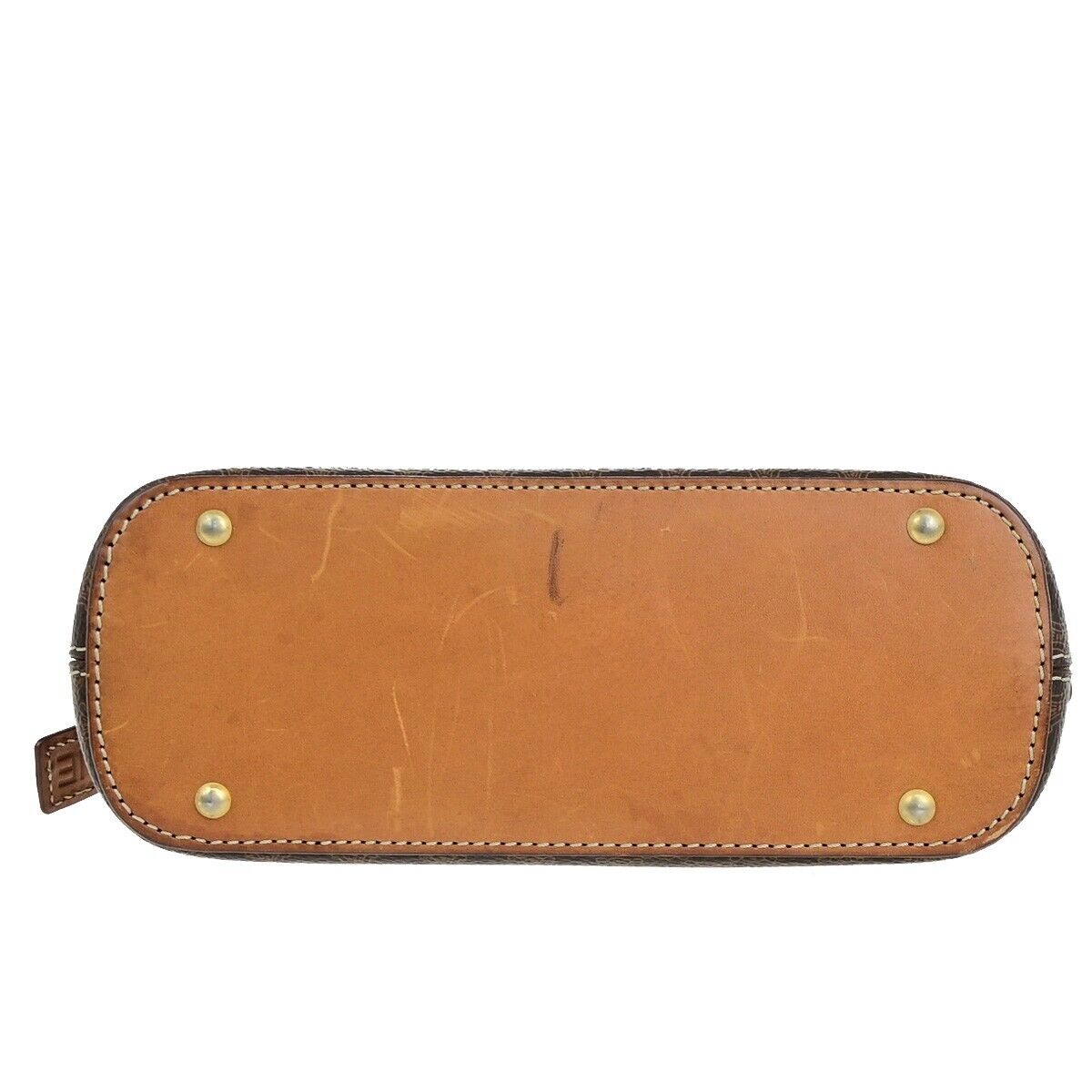 CELINE Logo Macadam Pattern 2Way Shoulder Hand Bag PVC Leather Brown GHW 38EC961