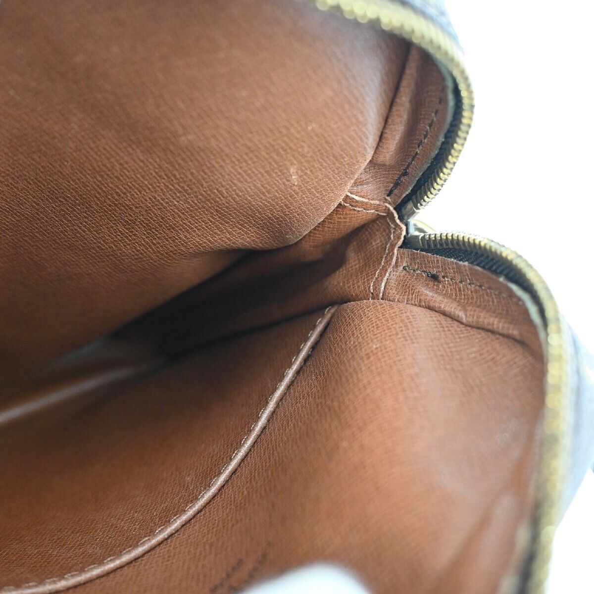 LOUIS VUITTON Danube Shoulder Bag Monogram Leather Brown France M45266 31GA141