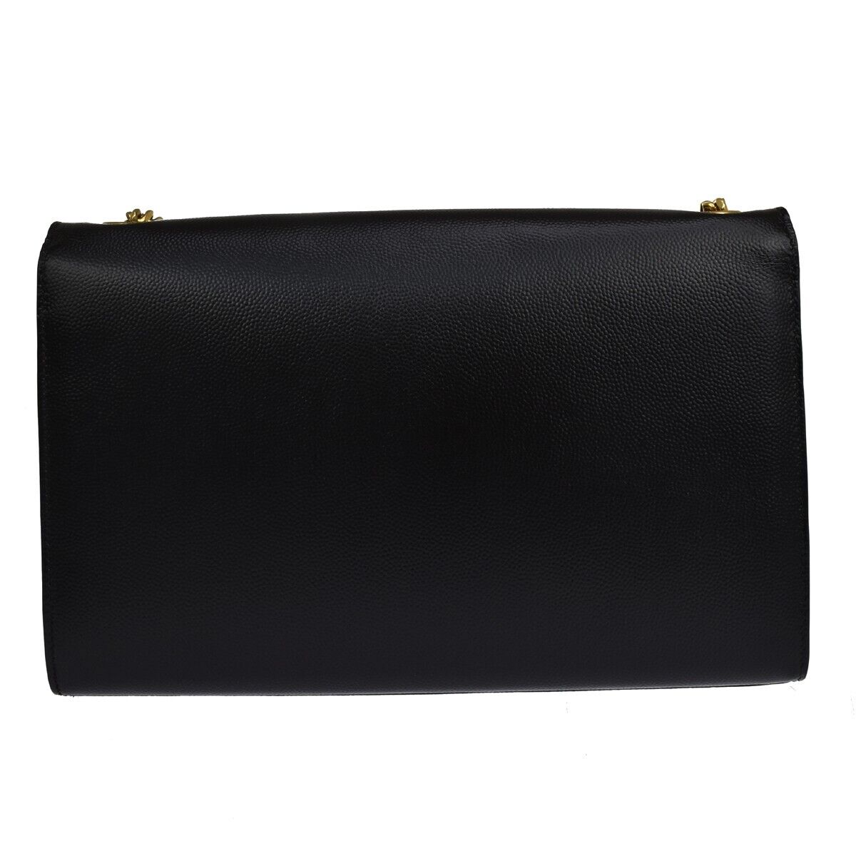 SAINT LAURENT YSL Logo Kate Medium Chain Shoulder Bag Leather Black GHW 689RH460