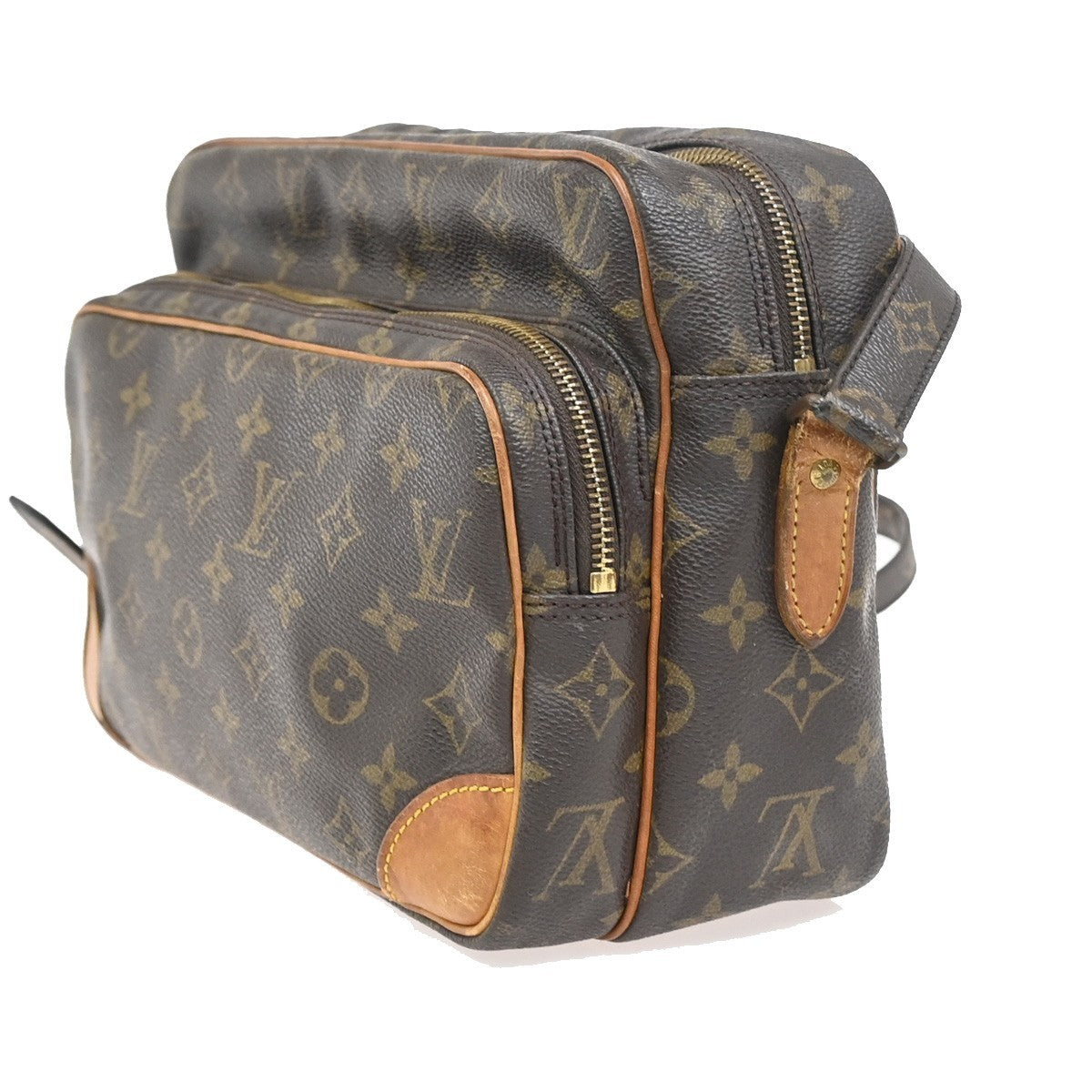 LOUIS VUITTON Nile Crossbody Shoulder Bag Monogram Leather Brown M45244 39KC979