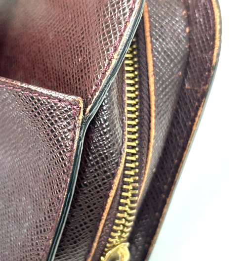 LOUIS VUITTON Baikal Clutch Hand Bag Taiga Leather Acajou France M30186 02MA157