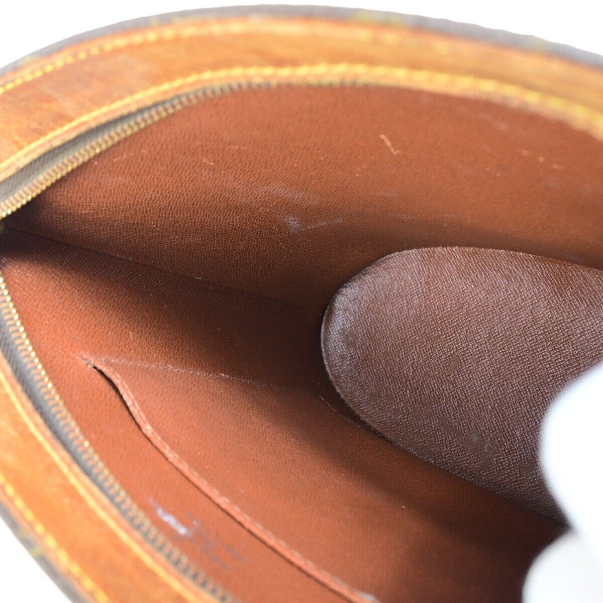 LOUIS VUITTON Logo Drouot Shoulder Bag Monogram Leather Brown M51290 31EB534