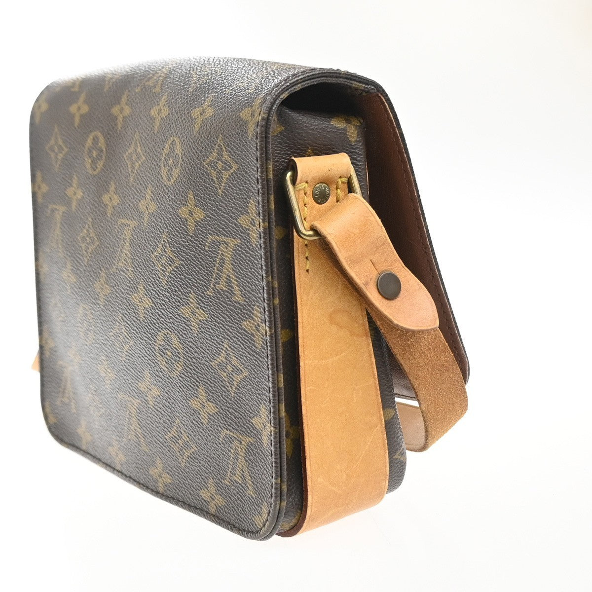 LOUIS VUITTON Cartouchiere MM Shoulder Bag Monogram Leather Brown M51253 70MA497