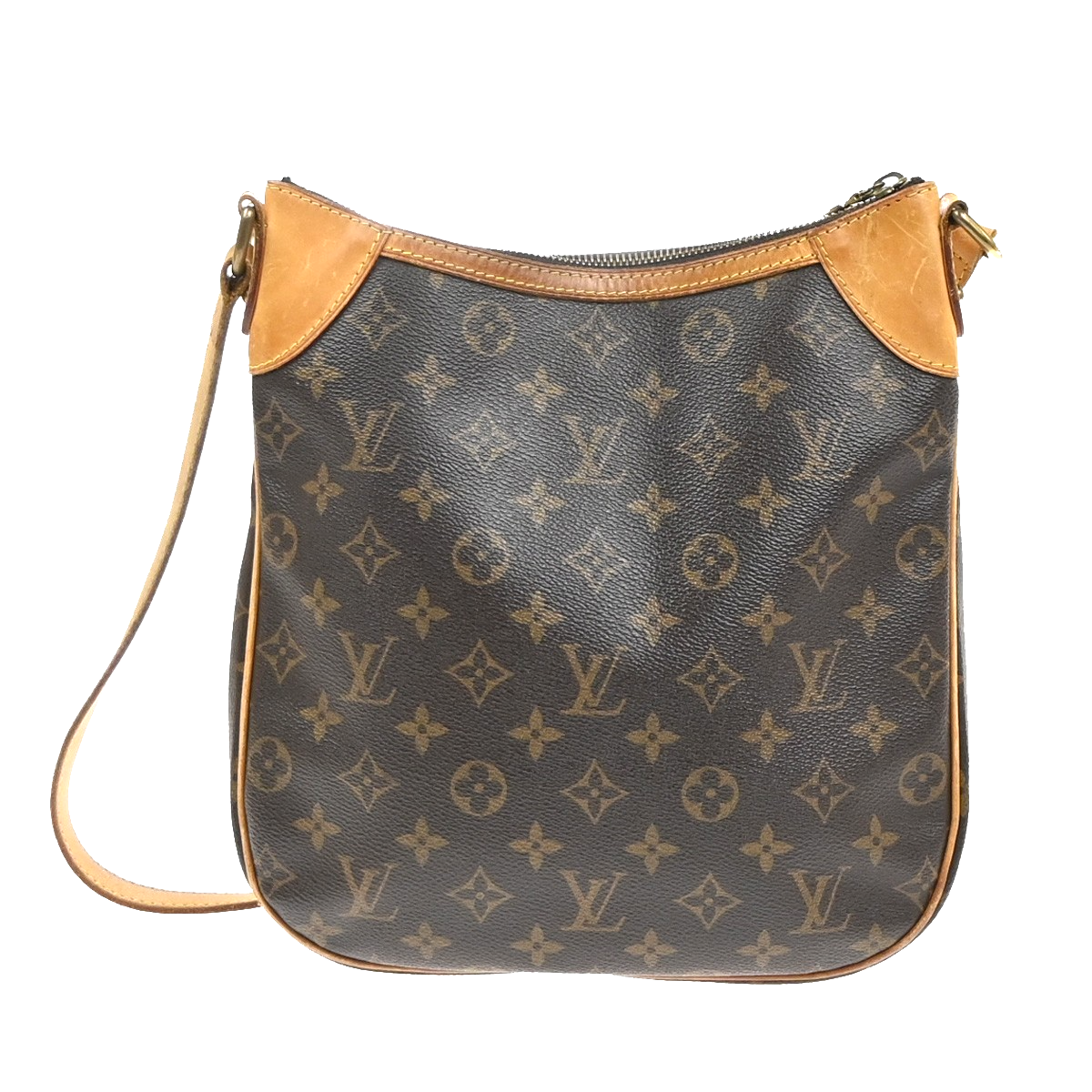 LOUIS VUITTON Odeon PM Shoulder Bag Monogram Leather Brown France M56390 11YH922