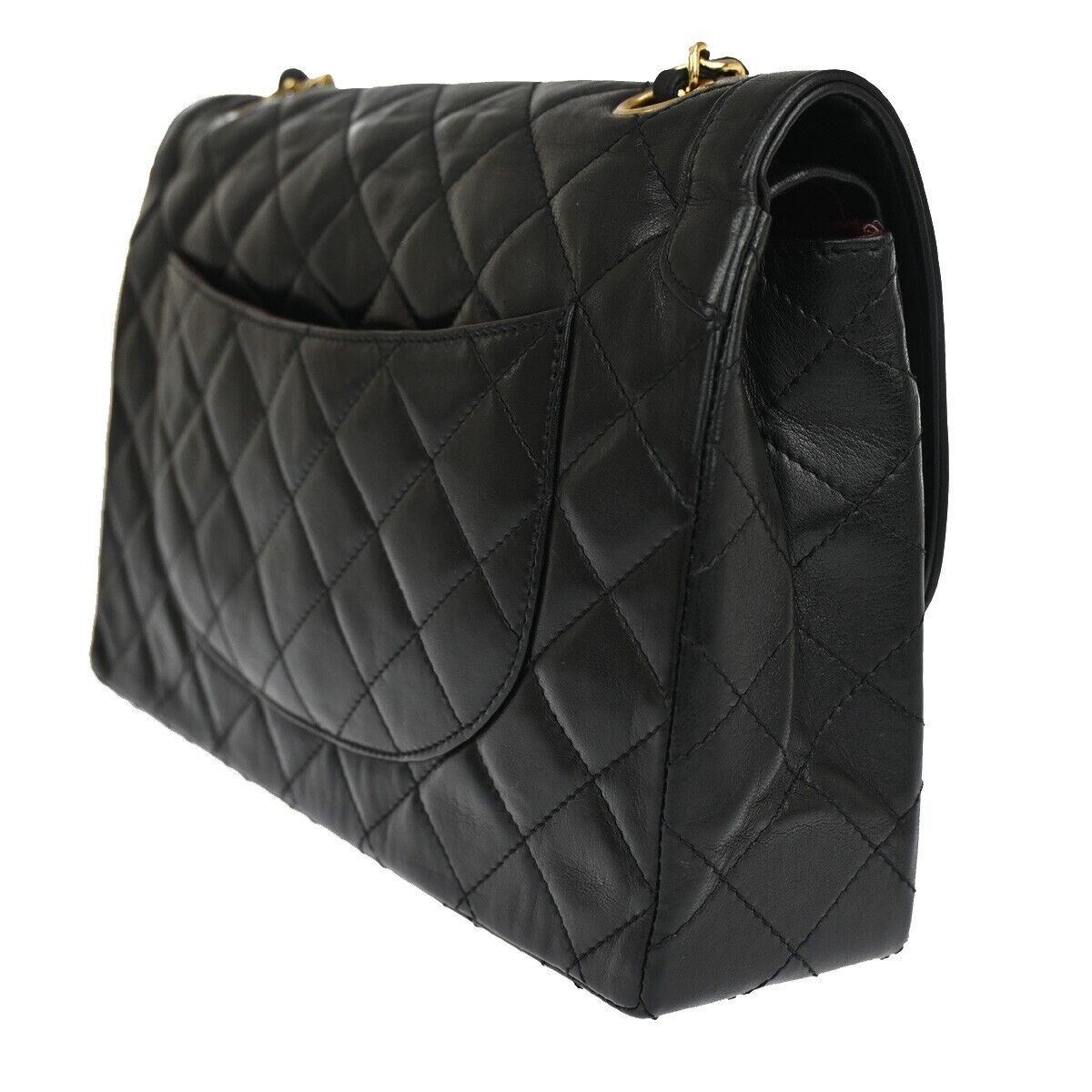 CHANEL PARIS CC Logo Matelasse Chain Shoulder Bag Leather Black GHW 332LC498