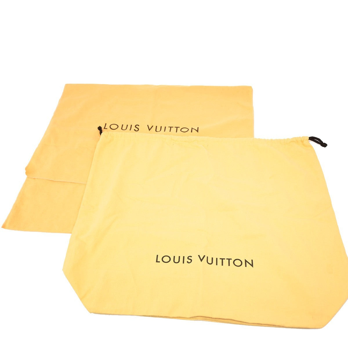 LOUIS VUITTON Logo 10 Set Dust Bag Drawstring Canvas Cotton Beige Brown 09KB608
