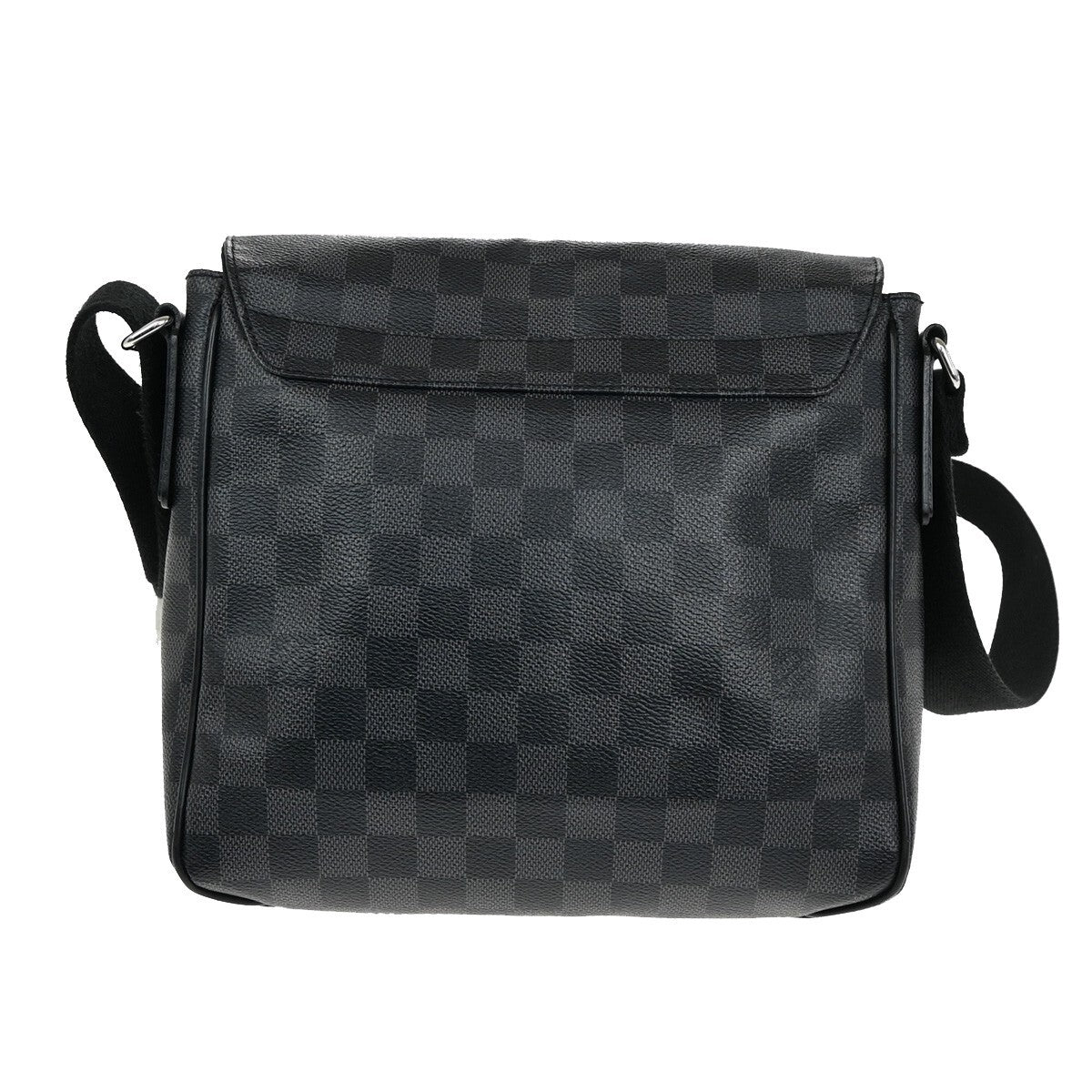 LOUIS VUITTON Logo District PM Shoulder Bag Damier Graphite Black N41260 94EE207