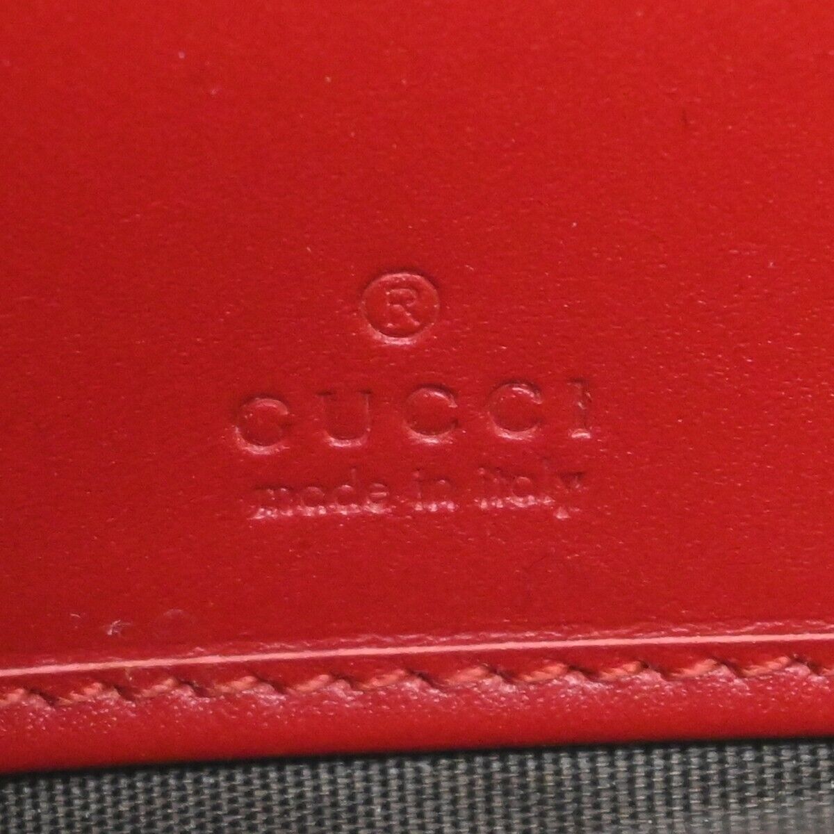 GUCCI Guccissima GG pattern Long Bifold Wallet Leather Red Italy 32GA976