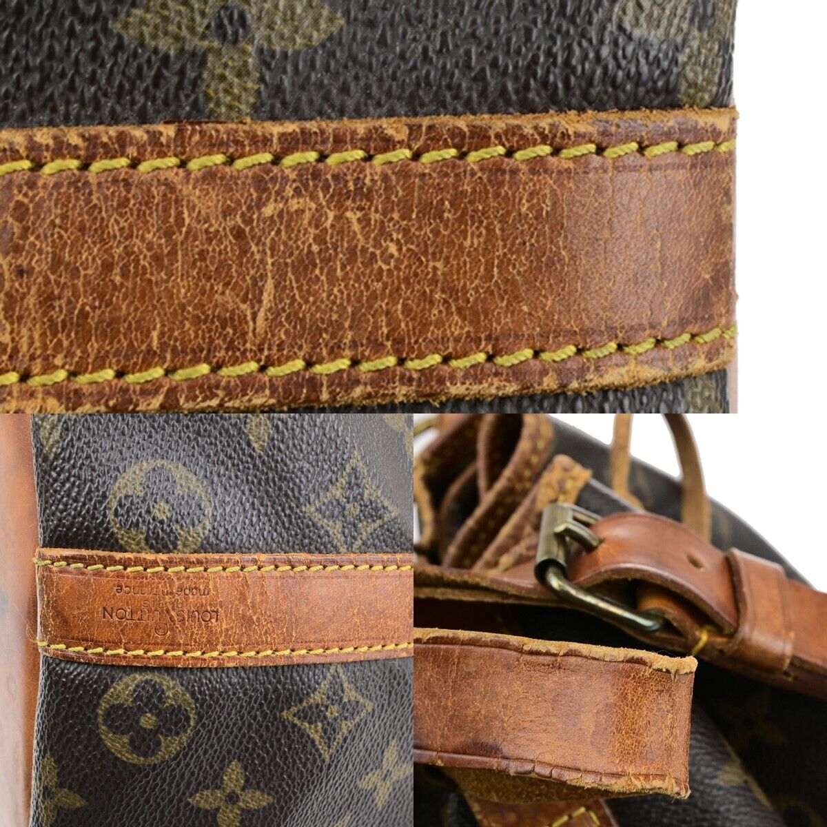 LOUIS VUITTON Petit Noe Drawstring Shoulder Bag Monogram Leather M42226 69ED112