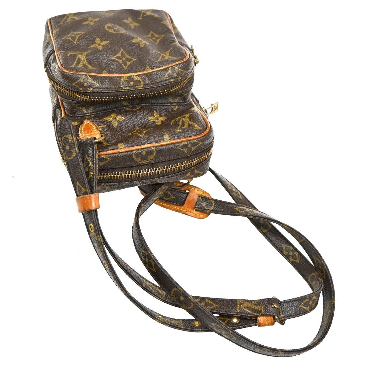 LOUIS VUITTON Mini Amazon Shoulder Bag Monogram Leather Brown M45238 33KC460