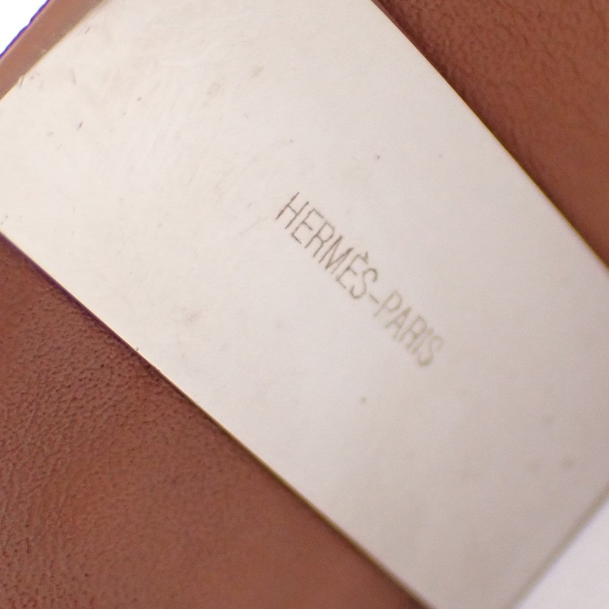 HERMES Collier de Chien Bracelet Size S Square O Epsom Leather Orange 89KP449