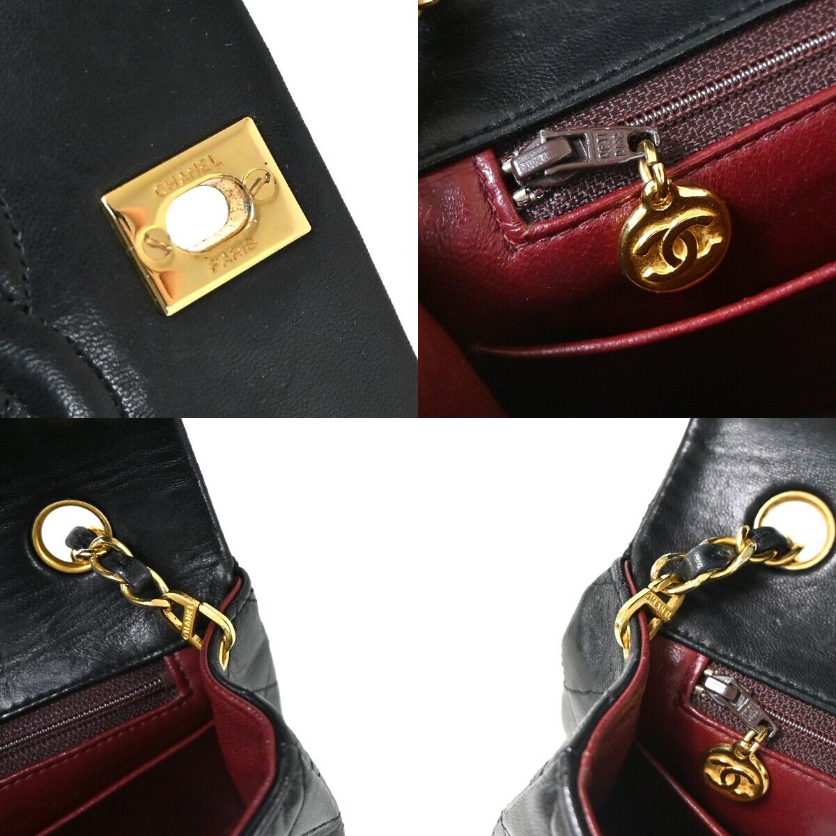 CHANEL CC Full Flap Matelasse 23 Chain Shoulder Bag Leather Black GHW 861RJ067