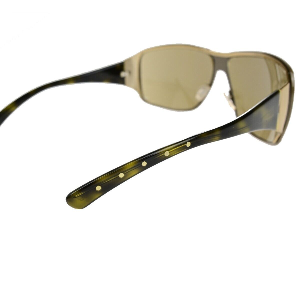 BOTTEGA VENETA Logo Sunglasses BV 22/S Metal Plastic Brown Gold Italy 02KA492