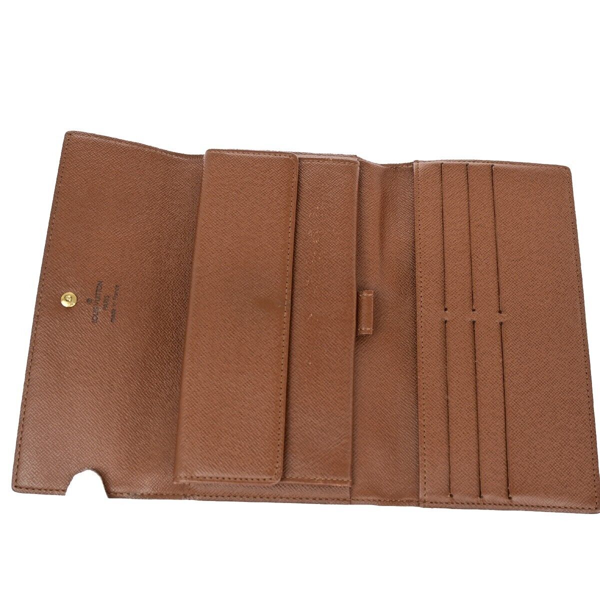 LOUIS VUITTON LV Logo 4 Set Bifold Trifold Long Wallet Monogram Brown 65FA708