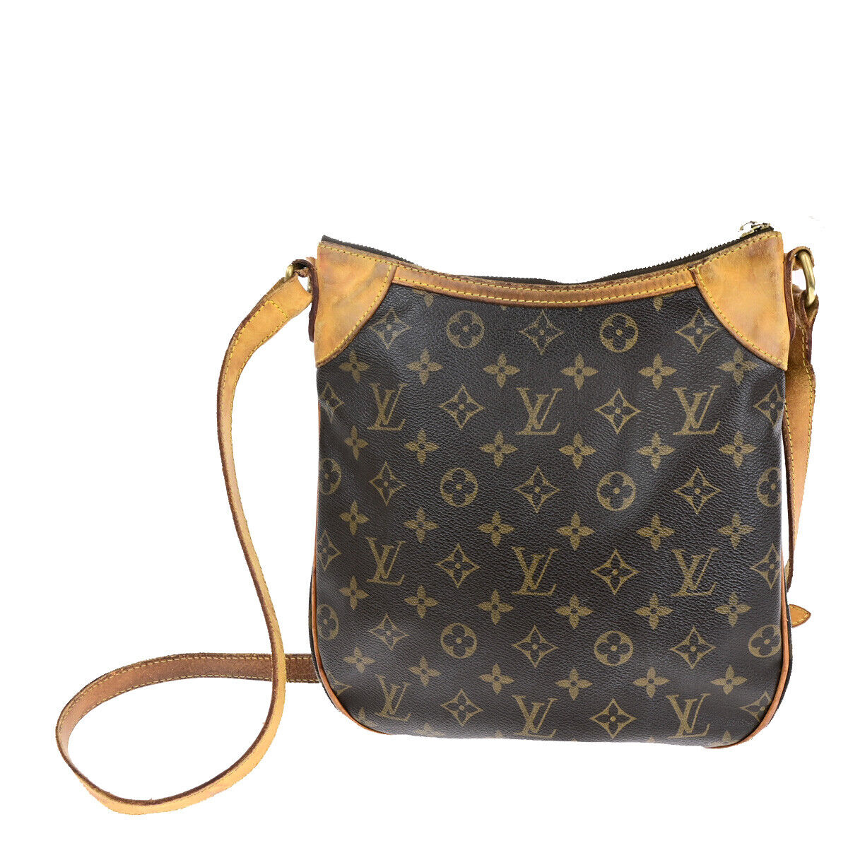 LOUIS VUITTON Odeon PM Shoulder Bag Monogram Leather Brown Spain M56390 31YF088