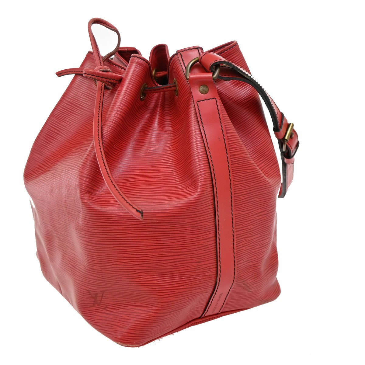 LOUIS VUITTON Petit Noe Drawstring Shoulder Bag Epi Leather Red M44107 37EF884