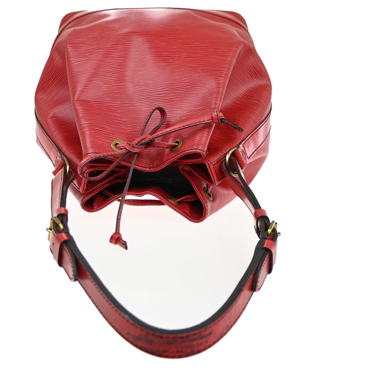 LOUIS VUITTON Noe Drawstring Shoulder Bag Epi Leather Red France M44007 32KD029