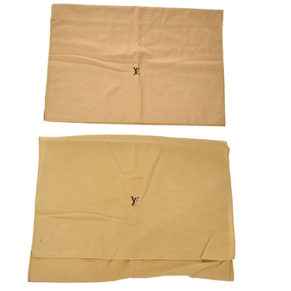LOUIS VUITTON Logo 10 Set Dust Bag Drawstring Canvas Cotton Beige Brown 09KP307