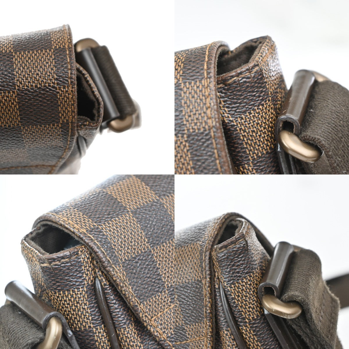 LOUIS VUITTON District MM Shoulder Bag Damier Ebene Leather Brown N41212 87MA625