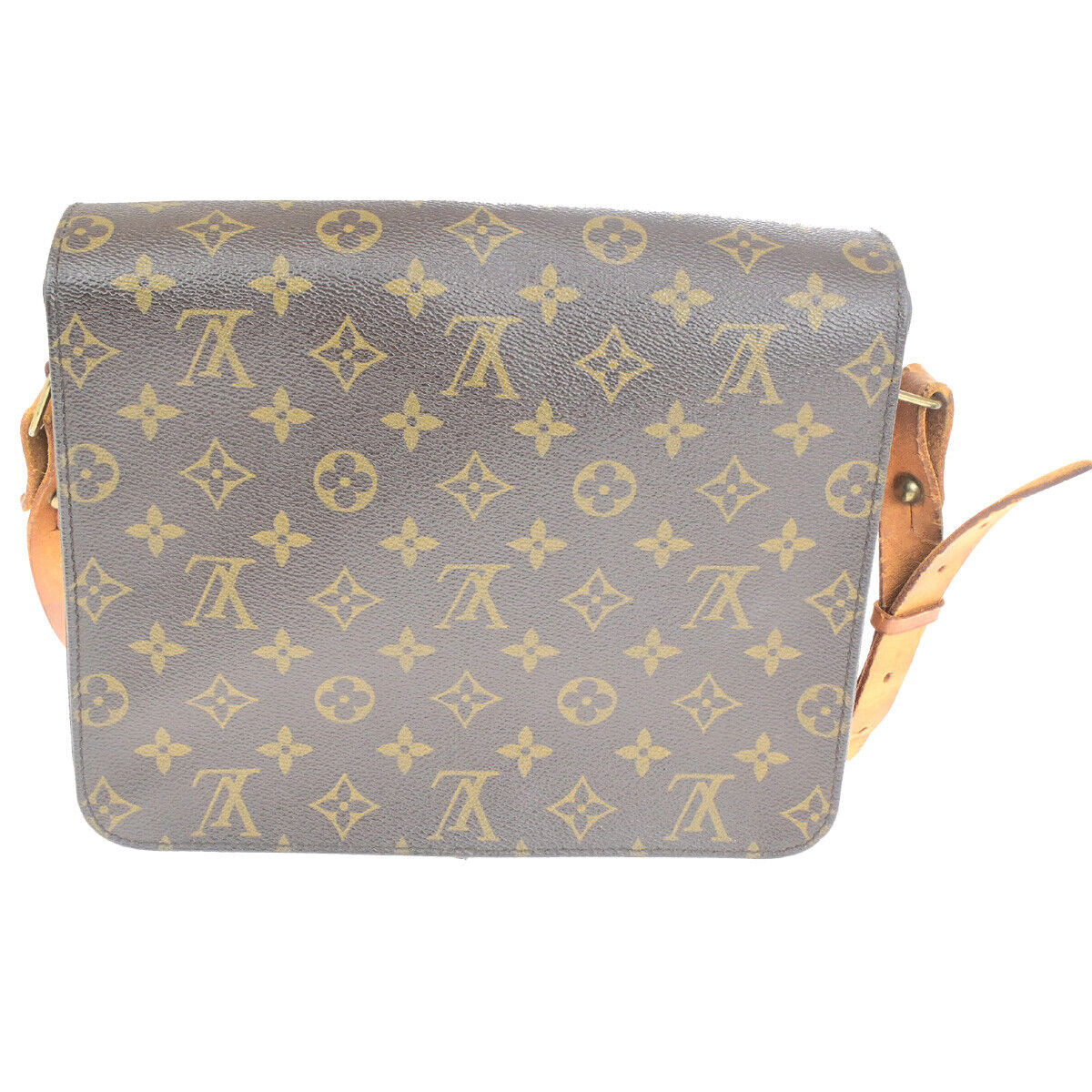 LOUIS VUITTON Cartouchiere GM Shoulder Bag Monogram Leather Brown M51252 61SJ405