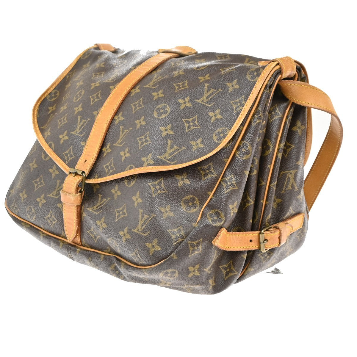 LOUIS VUITTON Saumur 35 Shoulder Bag Monogram Leather BN France M42254 82EG372