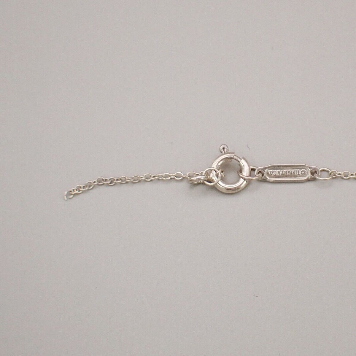 TIFFANY & CO. Return To Double Heart Mini Chain Necklace Silver Ag 925 09YF237