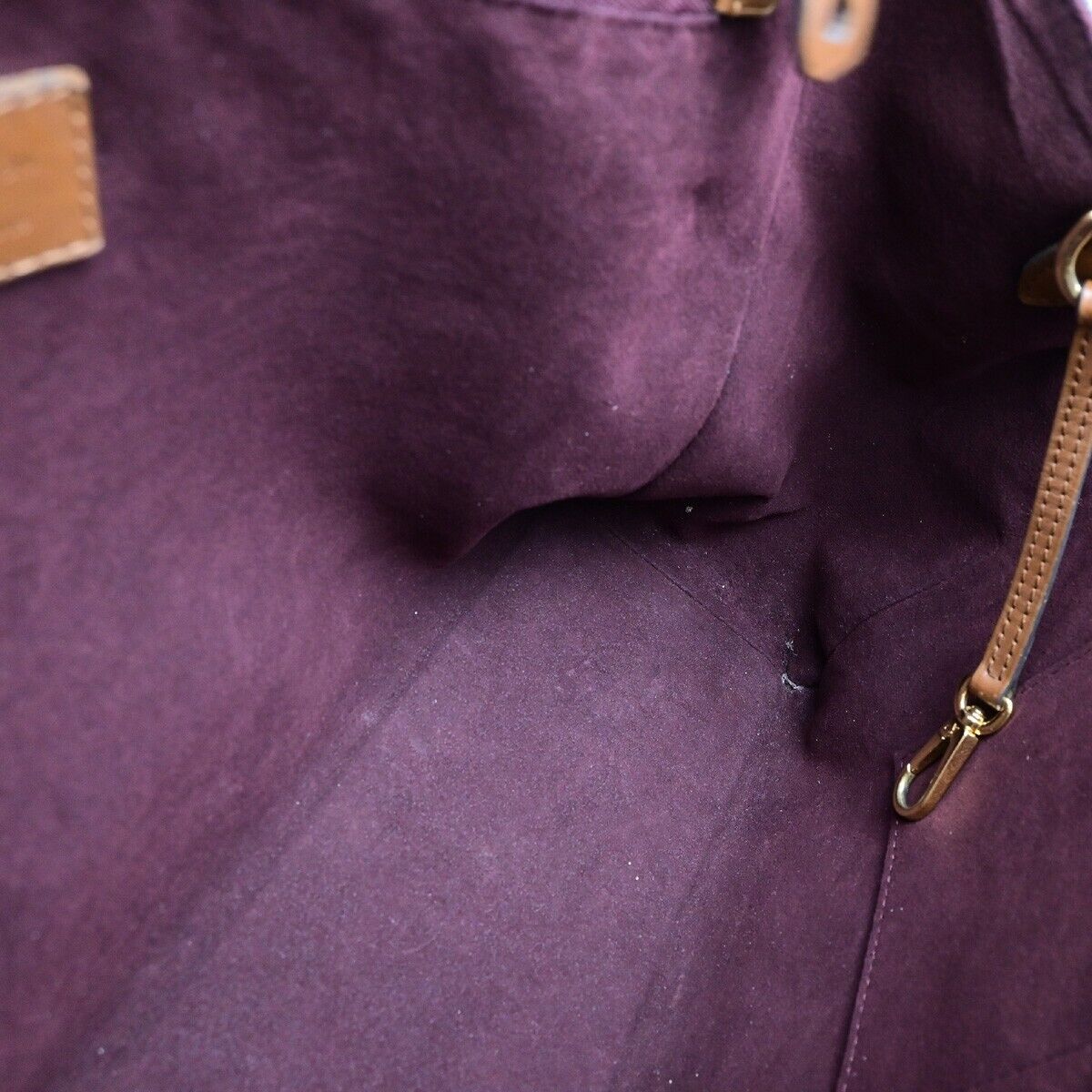 LOUIS VUITLOUIS LV Logo Greenwich Hand Bag Damier Leather Brown N41337 79ED031