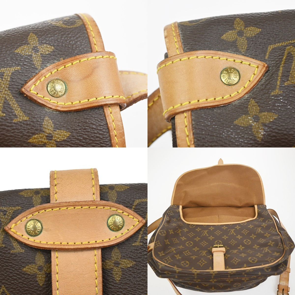 LOUIS VUITTON Saumur 35 Shoulder Bag Monogram Leather BN France M42254 77TA599
