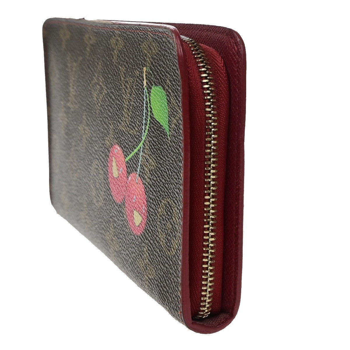 LOUIS VUITTON Porte Monnaie Zip Ling Wallet Monogram Cherry Brown M95006 70YJ247