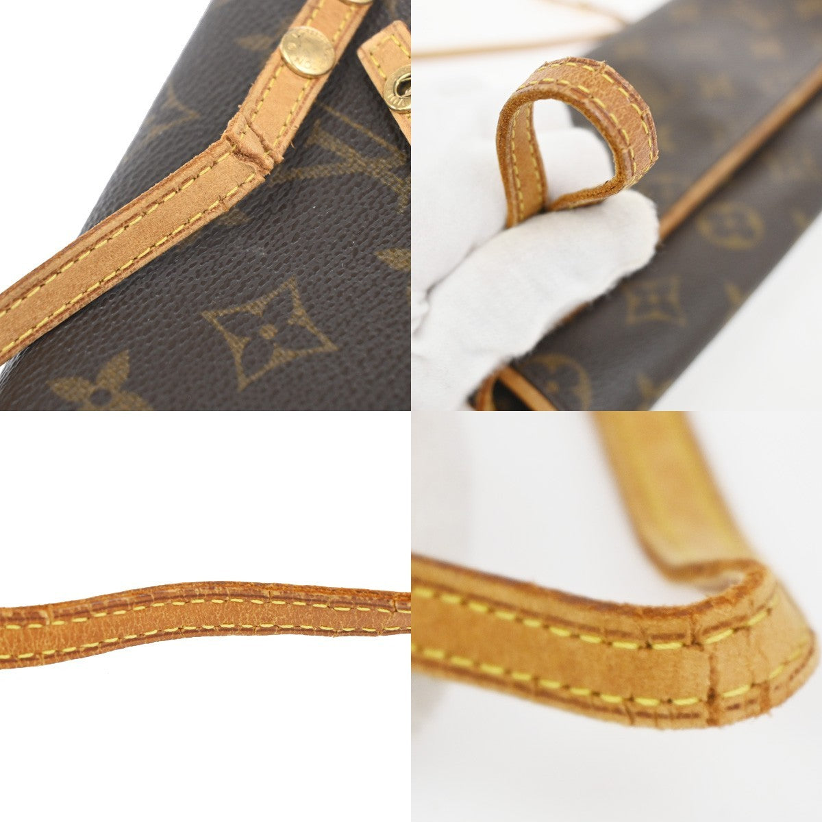 LOUIS VUITTON Pochette Twin GM 2Way Shoulder Bag Monogram Brown M51852 33KC733