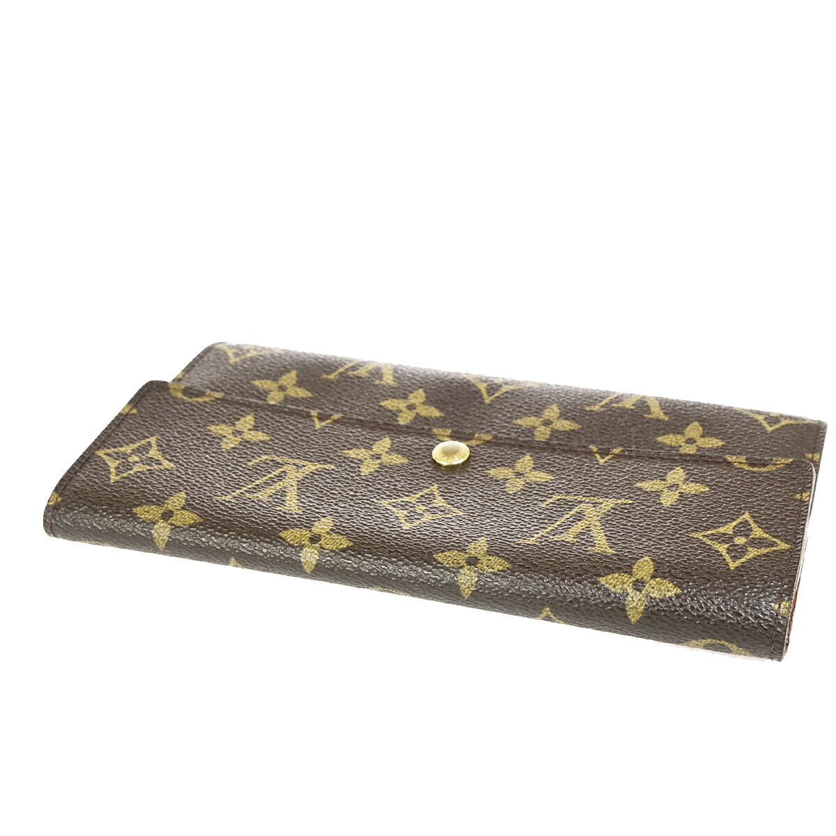 LOUIS VUITTON Porte Monnaie Credit Long Wallet Monogram Leather M61725 69YG495