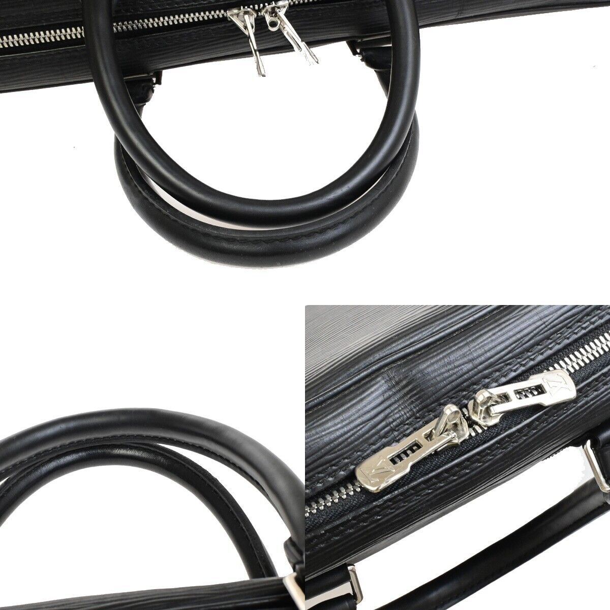 LOUIS VUITTON Porte Documents Voyage Briefcase Hand Bag Epi Black M59162 82ED934